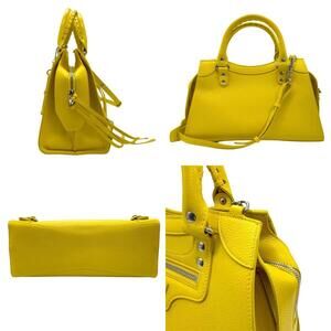 Balenciaga Yellow Shoulder Neo Handbag City Bag Classic Leather